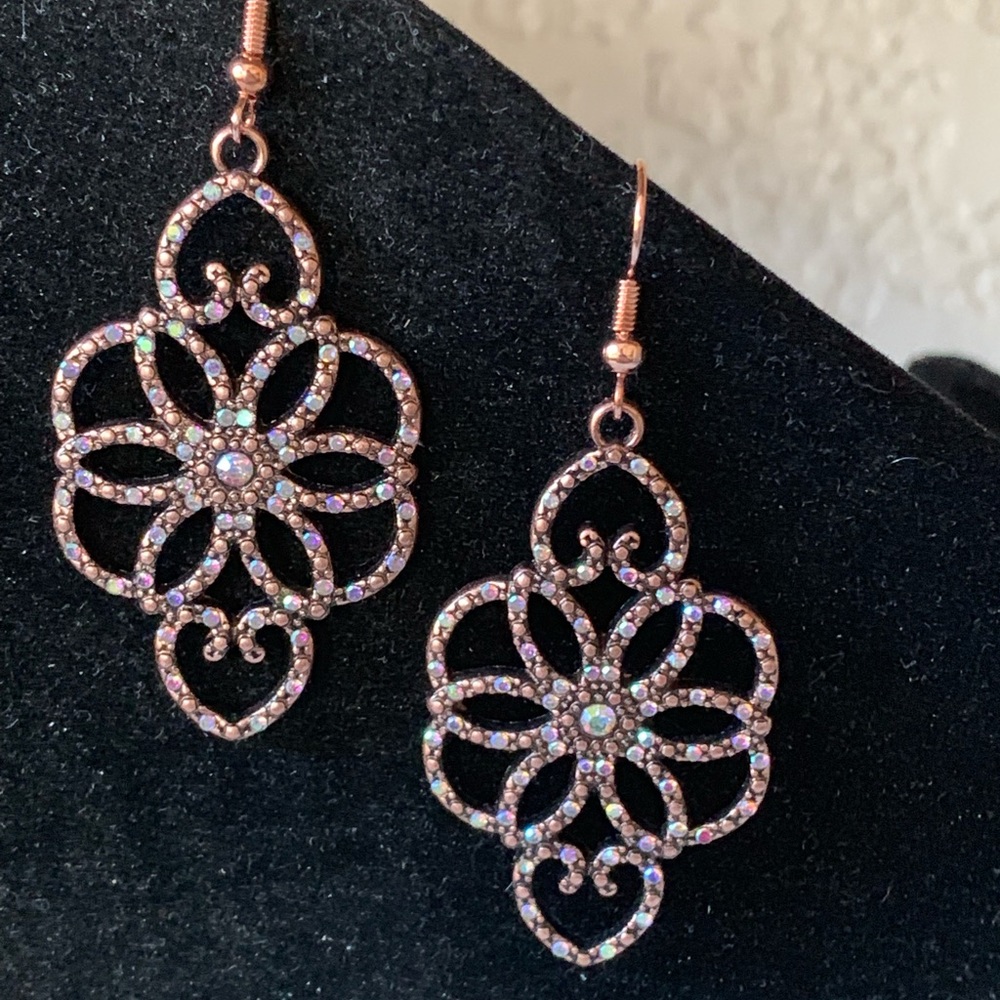 Crystal Flower Earrings